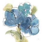 Teal and White I Art Print