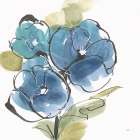 Teal and White II Art Print