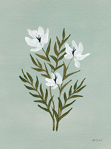 Pretty Little Flower IV Silt Green Minimaliste reproduction