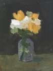 Yellow and White Art Print