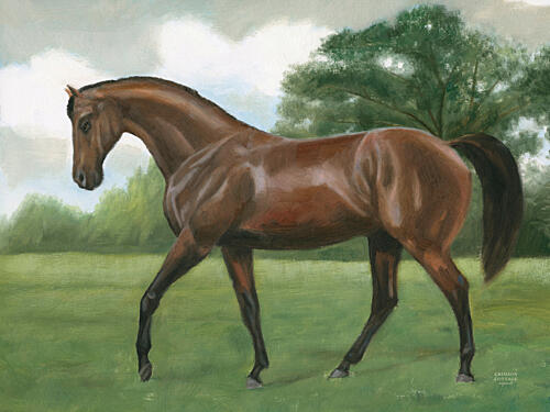 Vintage Horse Portrait I Art Print by Crimson Cottage