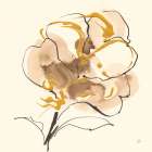 Gold Floral Essence I Art Print