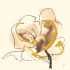 Gold Floral Essence II Art Print