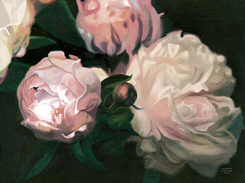 Peonies in Bloom V2 Art Print by Crimson Cottage