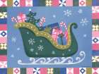 Snowberry Sleigh Art Deco Print