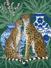 Cheetah Mates II Art Deco Print