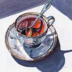 Steeped in Crimson Art Deco Print