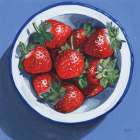 Strawberry Bowl Art Deco Print