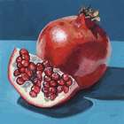 Pomegranate Glow Art Deco Print