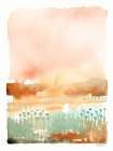 Peach Sunrise I Art Deco Print