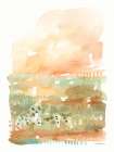 Peach Sunrise III Modern Print
