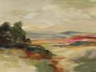 English Hillside Art Deco Print