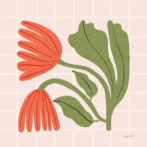 Abstract Stems VIII Art Print by Cheryl Warrick