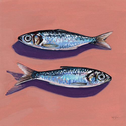 Us but Sardines Art Print by Kate Jarvik Birch