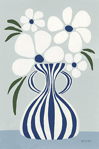 In a Striped Vase II Geometric Print