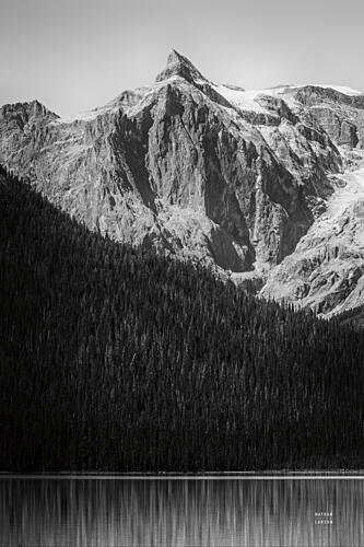 Emerald Lake Afternoon Bw Montagne reproduction