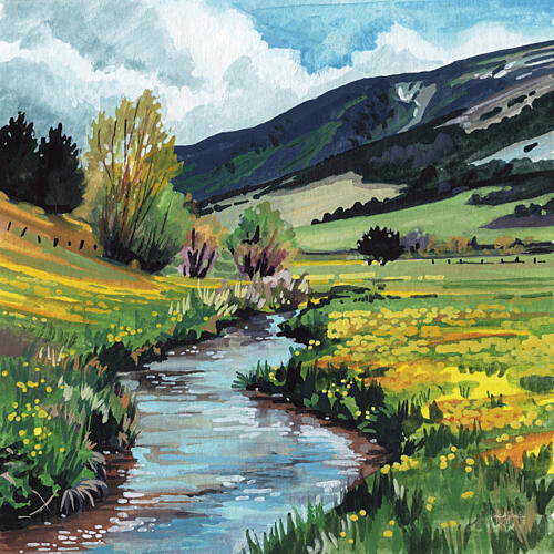Spring Stream Montagne reproduction