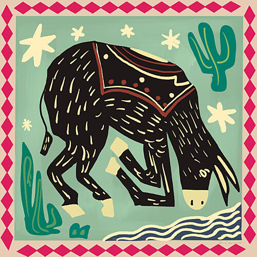 Folk Animals IV Art Print by Omar Escalante
