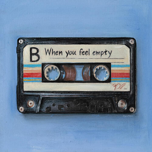 When You Feel Empty Casette Art Print by Maria Titan