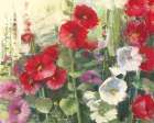 Hollyhocks Art Print