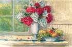 Sue Red White Phlox Art Print