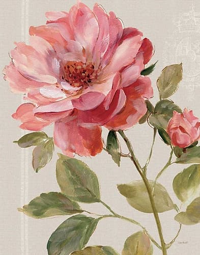 Harmonious Rose Linen Art Print