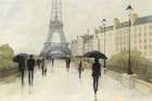 Eiffel in the Rain Art Print