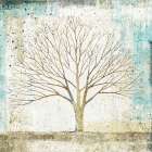 Solitary Tree Collage Art Print