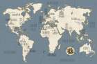 Doodles Map Art Print