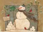 Seasonal Snowman I Art Deco Print