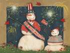 Seasonal Snowman VII Art Deco Print