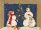 Seasonal Snowman XII Art Print
