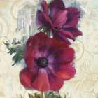 Rich Anemones I on Ivory Art Print
