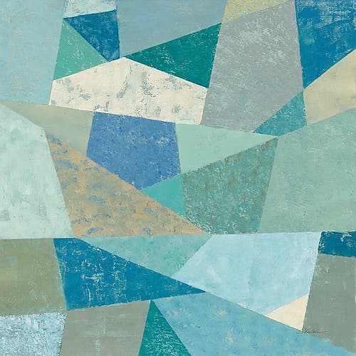 Teal Geo Metric Art Print
