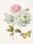 Textile Floral I White Art Print