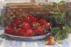 Plate of Strawberries Art Print