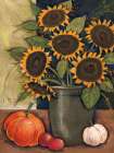 Sunflower Crock Art Print