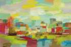 Town by the River Art Print