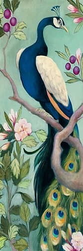 Pretty Peacock I Crop Art Print