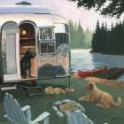 Canine Camp Art Print