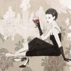 Couture Lady IV Cream Art Print