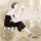 Couture Lady III Cream Art Print