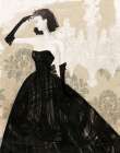Couture Lady I Cream Art Print