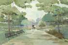 Springtime Walk Art Print