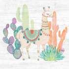 Lovely Llamas II Art Print