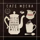 Mocha on Linen Black Kitchen Print