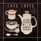 Latte on Linen Black Kitchen Print