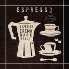 Espresso on Linen Black Kitchen Print