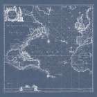 Mar del Nort Blueprint Art Print