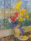 Vase of Colorful Lilies Art Print